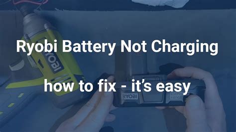 ryobi lithium battery not charging|how to check ryobi battery.